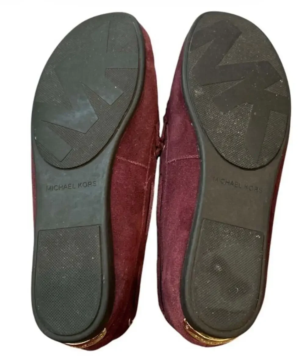 Michael Kors Sutton Moccasin Loafers Suede Oxblood (Burgundy) Size 8M